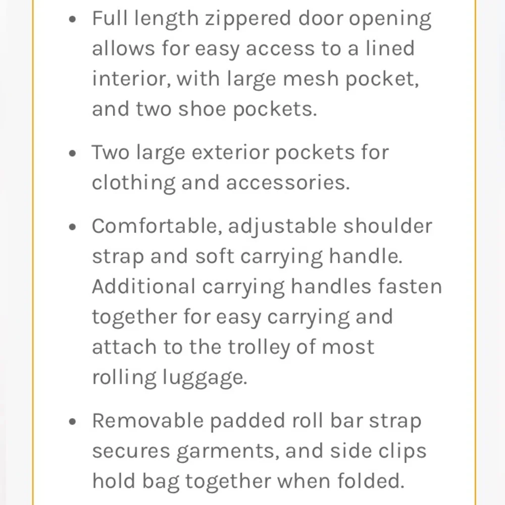 Wallybag Premium Garment framed Bag 45”